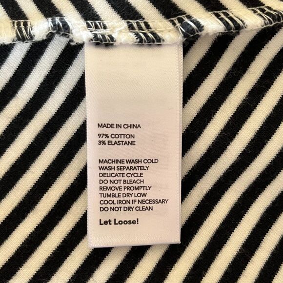 Kate Spade Saturday Black and White Striped Fit and Flare Dress - Picture 4 of 5